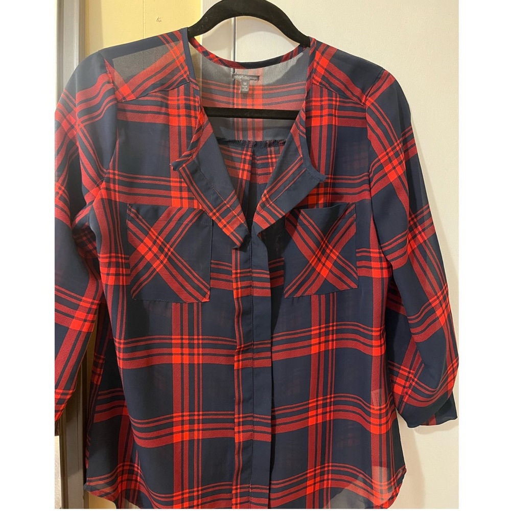 Navy blue & red silk flannel!